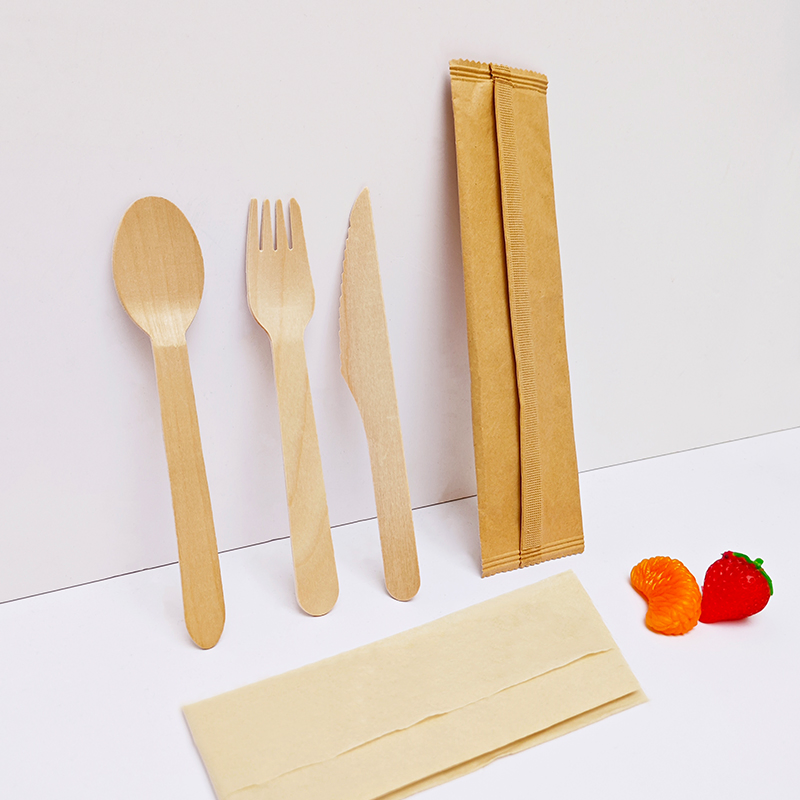 Factory Eco Friendly Disposable Wooden Cutlery Sets