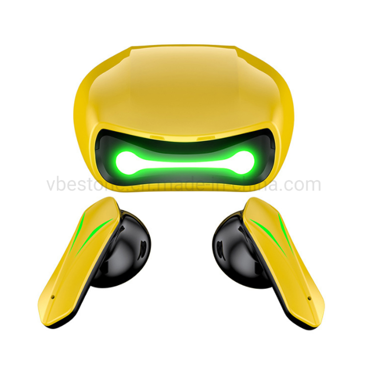 Cool Bumble Bee Bluetooth Earphone True Mini Wireless Earbuds Gaming Headset with LED Light Touch Control