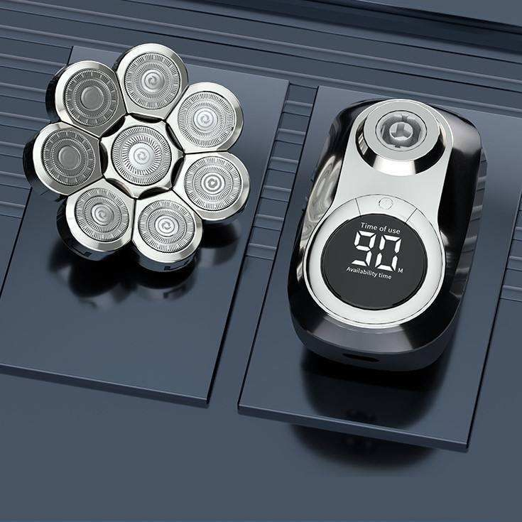 Men's Eight-Blade Multi-Functional Electric Shaver with Wet and Dry Waterproof Bald Hair Clipper