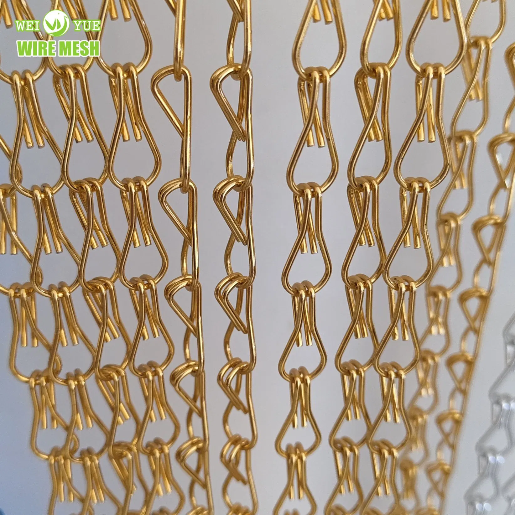 Aluminum Double Hook Chain for Room Door Windows Decoration Hook