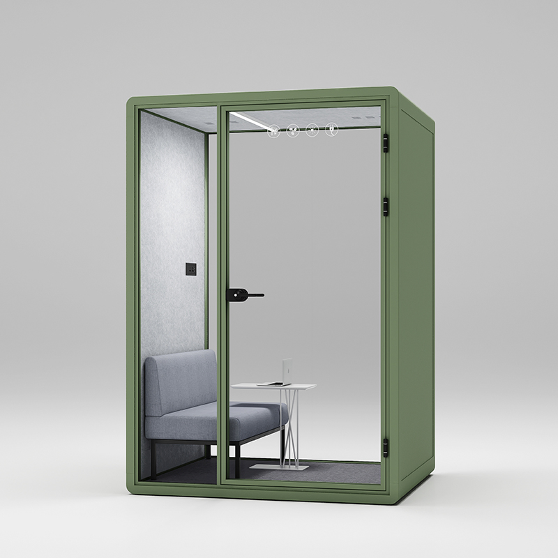 Colorful Frame Construction Singe Office Booth Silent Pod Conference Pod - Modular Soundproof Booth for Team Meetings and Brainstorming