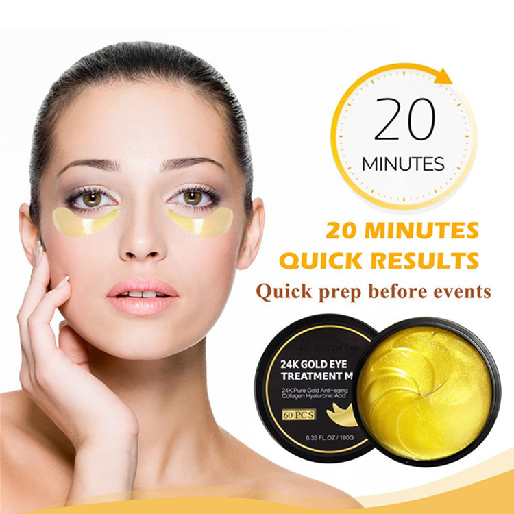 OEM/ODM 24K Gold Under Eye Mask for Fine Lines and Wrinkles Treatment