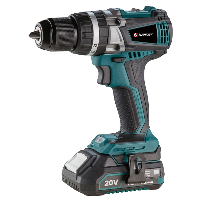 Battery Power Tools Combo Set Liangye 20V Cordless Impact Driver and Hammer Drill