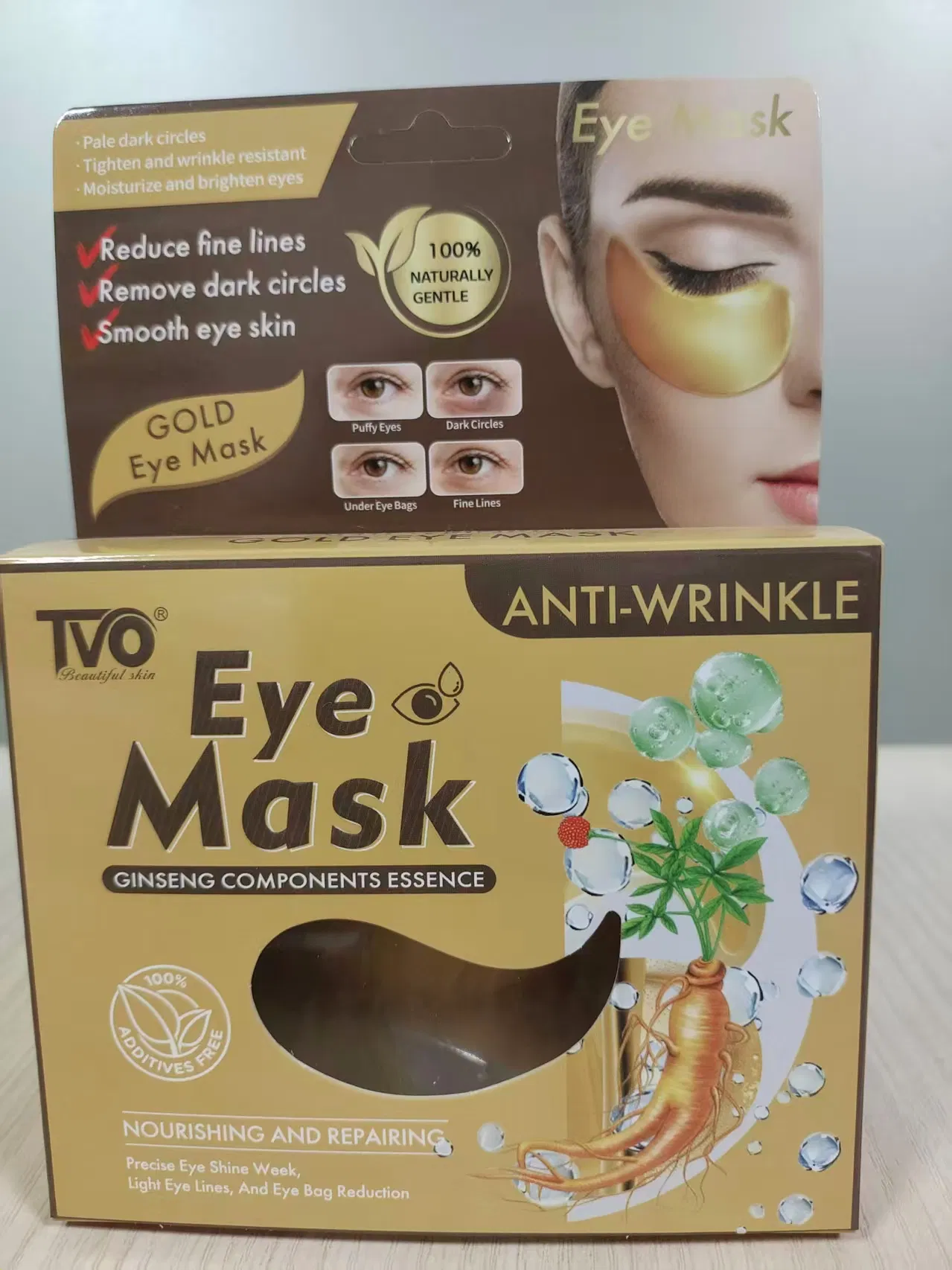 Tvo Anti-Wrinkle Eye Mask Cucumber Ginseng Snail Components Essence