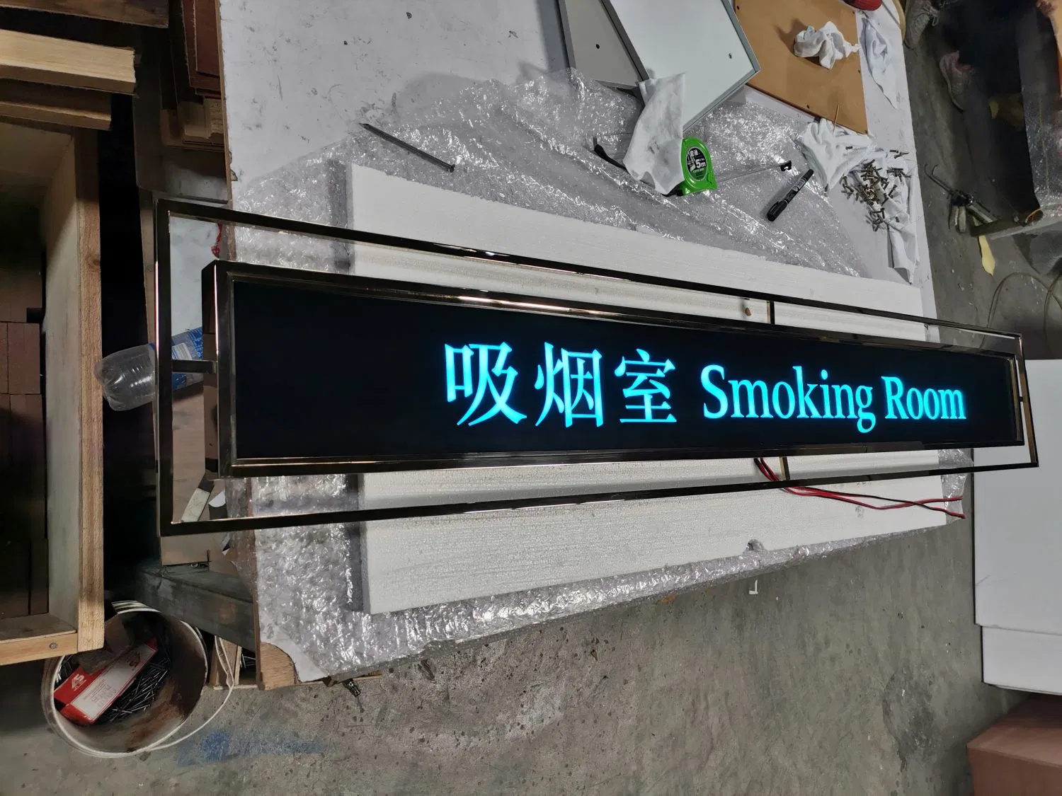 Hotel Smoking Room Sign Board 3D LED Sign