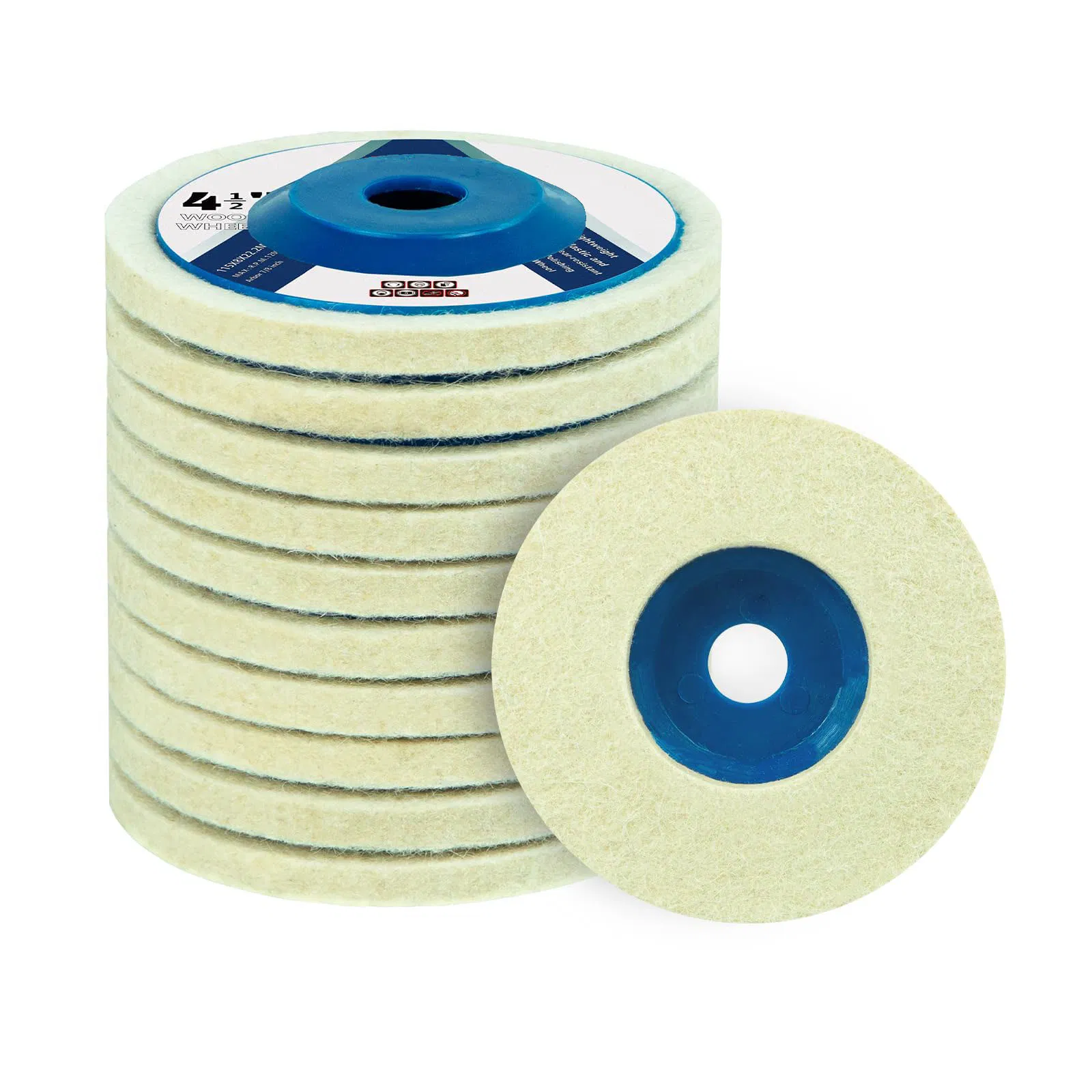 4-1/2 Inch Wool Felt Polishing Wheel Disc Wool