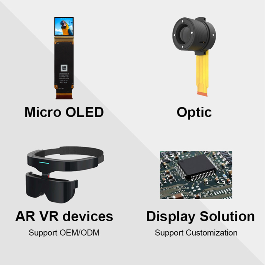 0.72 Inch 2560*2560 High Resolution 1800nits Micro OLED Display