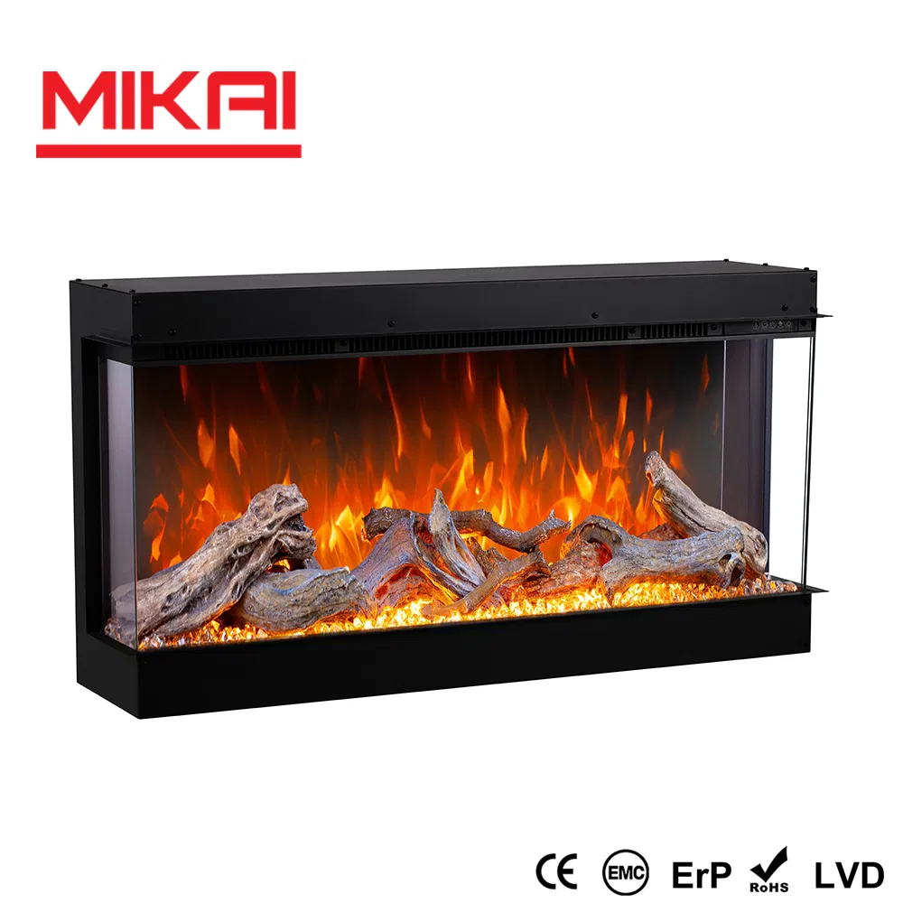 875X230X455mm Factory Custom Stainless Steel Build-in Electronic Fireplace Simulated Flame Heater for Home