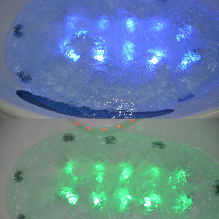 Угловая акриловая ванна с гидромассажем для двоих