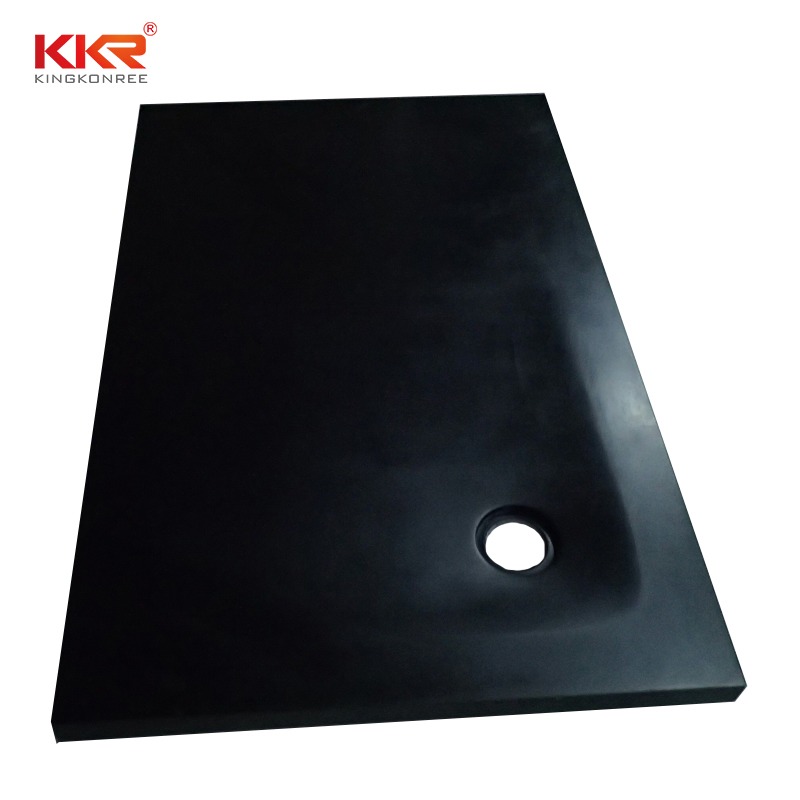Customized Shower Tray Black 120cm Resin Stone Shower Tray Shower Pan