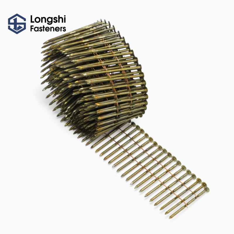 Wholesale 1 3/4 Coil Roofing Nail Galvanized Steel Common Nail with Smooth Shank 3 1/4 Galvanized Ring Shank Pallet Coil Nail Common Wire Nail