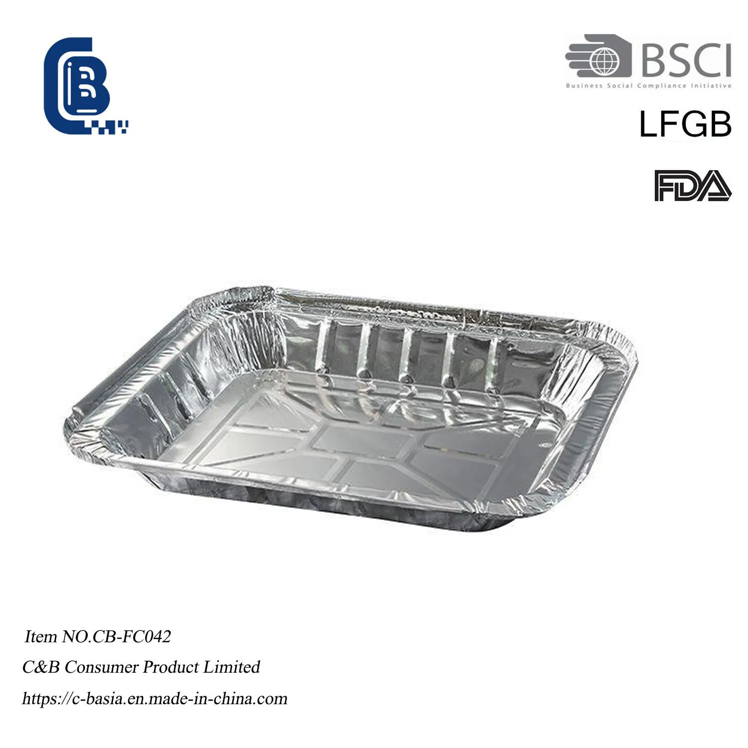 Disposable Half Size Deep Aluminum Foil Container, Food Takeaway Pan