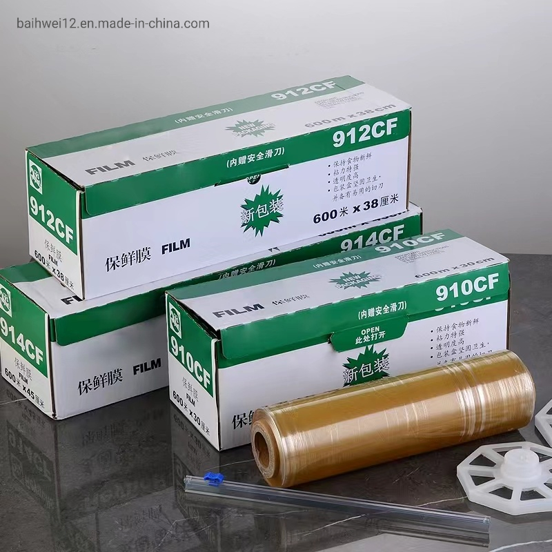 Soft Clear PVC Stretch Film Cling Wrap Keep Food Fresh