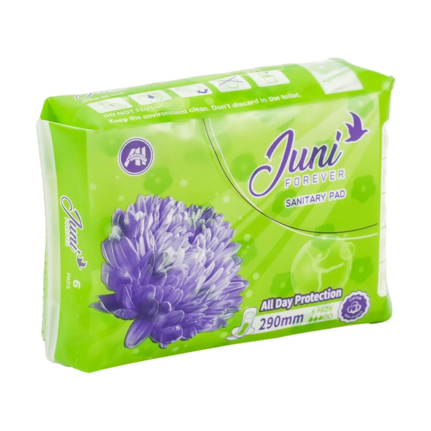 Women Cotton Sanitary Napkin Pad with Secure Adhesive Strips