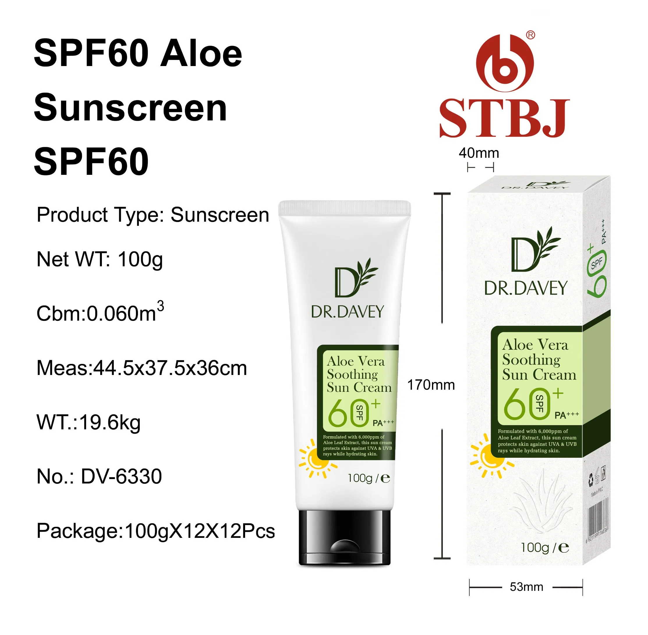 Dr. Davey SPF60 Aloe Vera Sunscreen