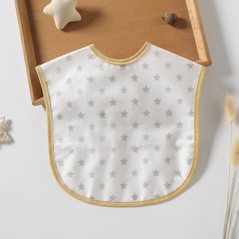 New Baby Saliva Towel Leak-Proof Cotton Children's Rice Pocket Waterproof and Anti-Dirty Baby Bibs