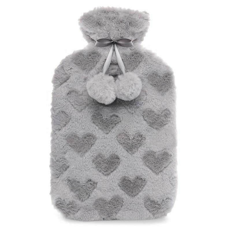Wholesale Water-Filling Rubber Plush Hot Water Bottle Hand Warmer Bag