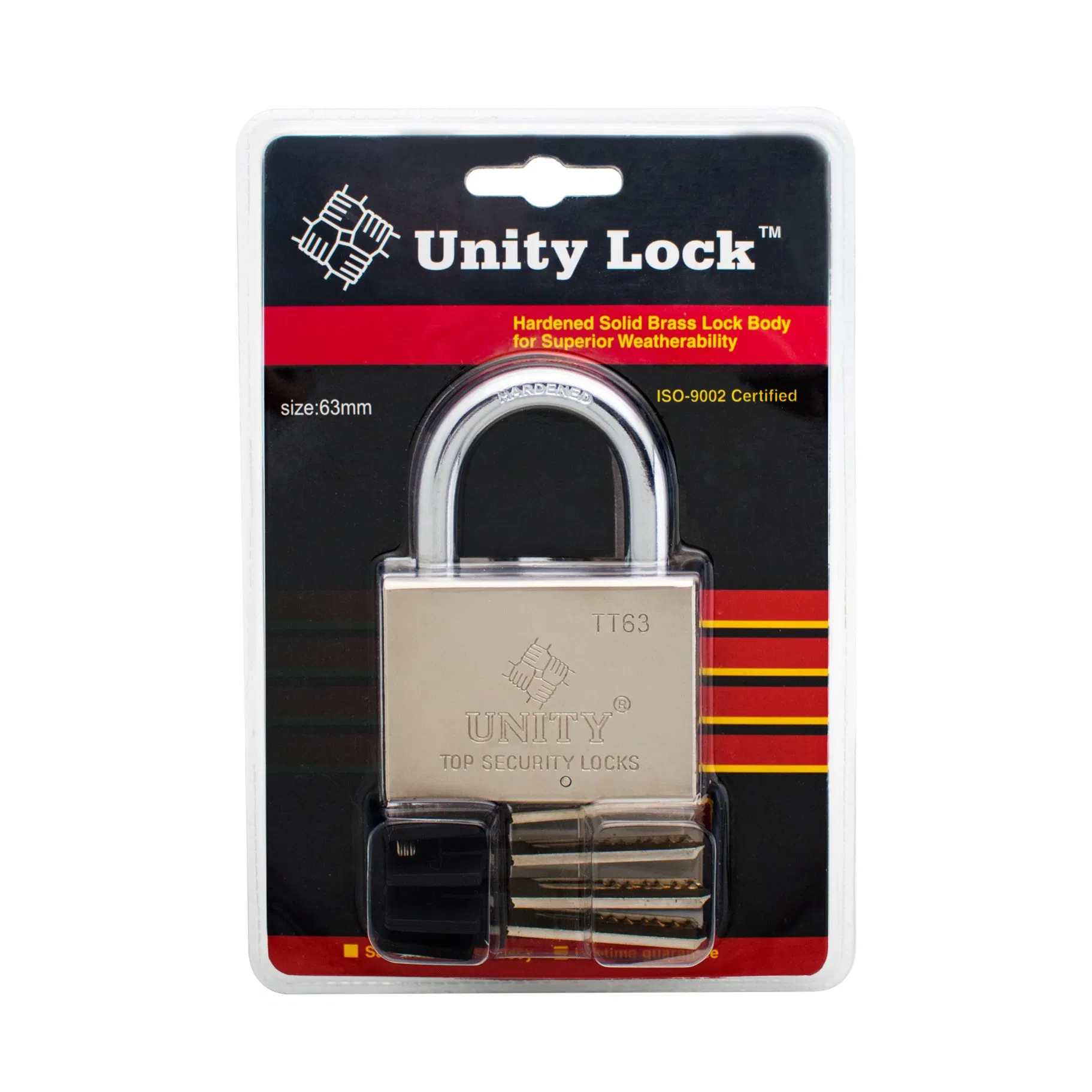 630 730 920 Padlock Unity Lock with Brass Cylinder Nickel Plated Black Finish