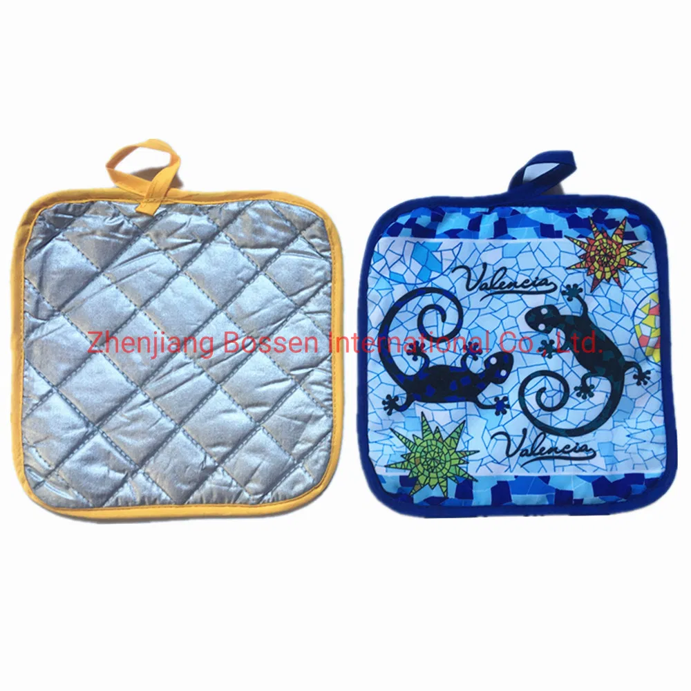 OEM Custom Logo Printed Promotional Cotton Polyester Table Mat Cooking Pot Holder