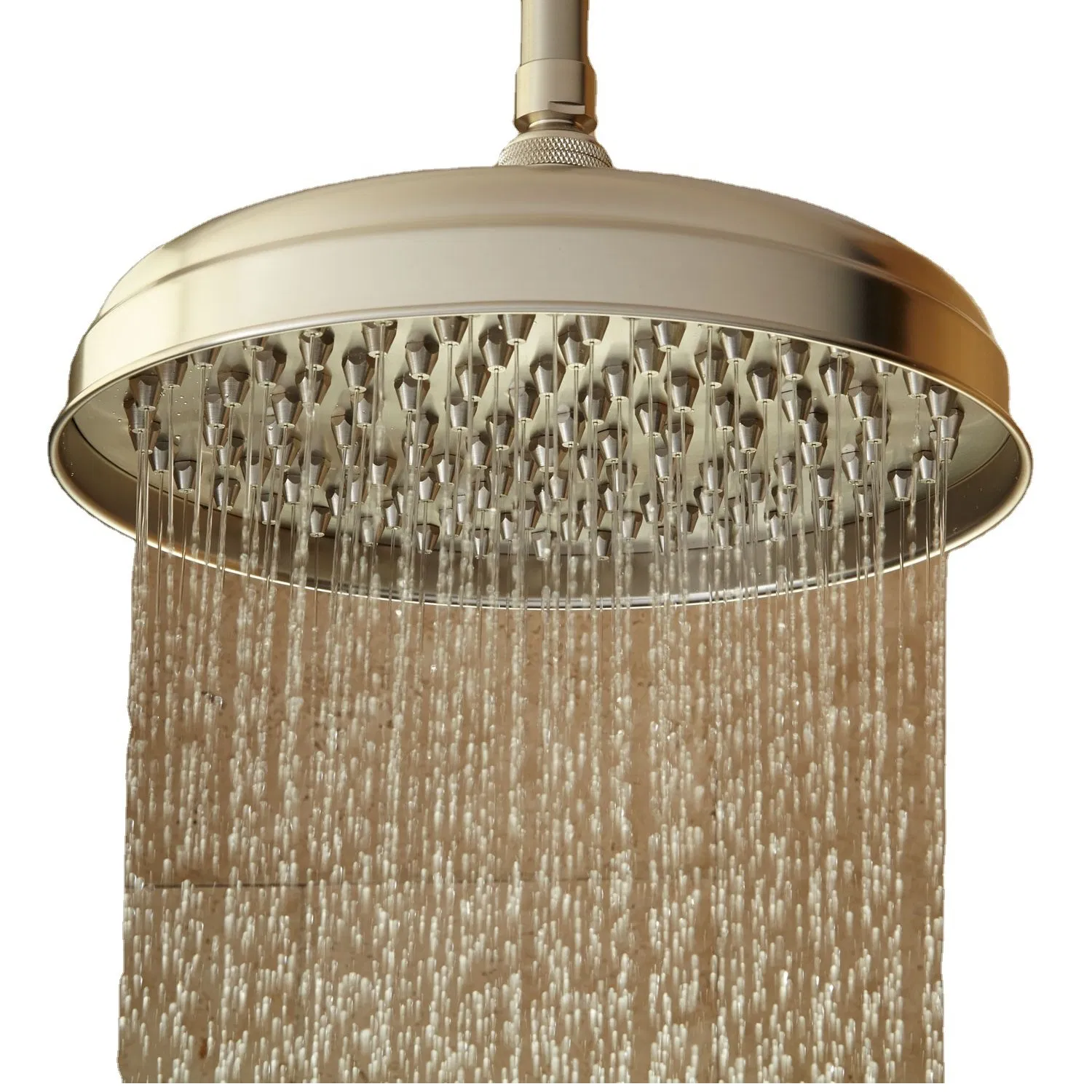 High Pressure Bathroom Luxury Matte Gold Rainfall Shower Heads Ceiling Mounted