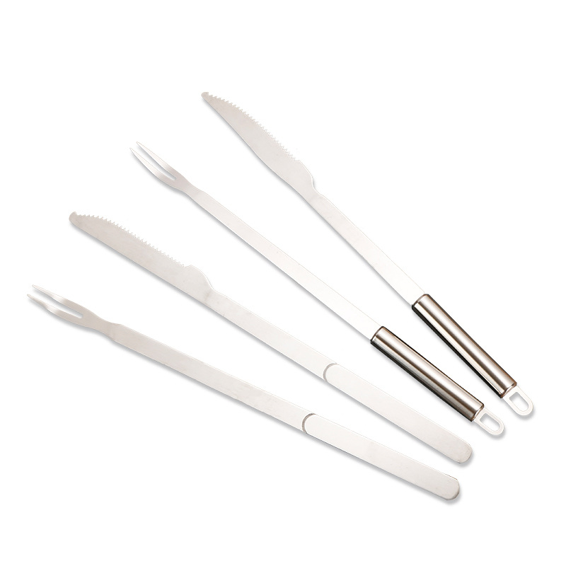 Durable Factory-Made Stainless Steel BBQ Knife and Fork Combo