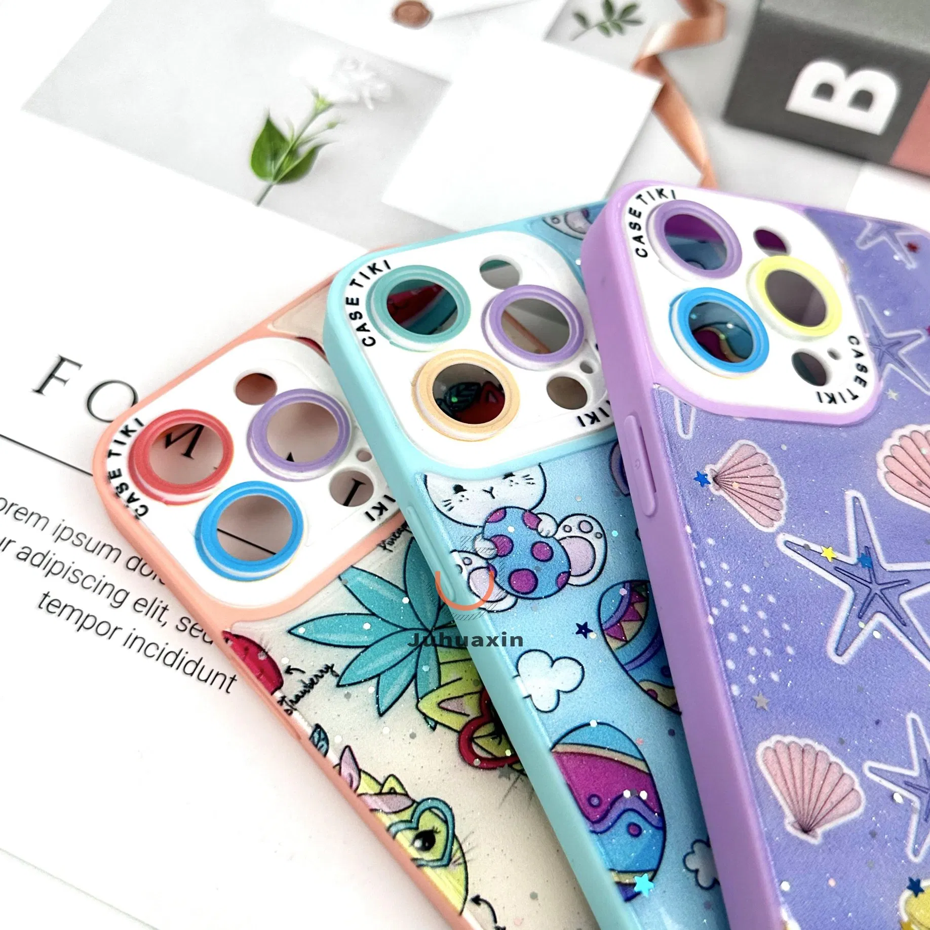 Milan Painted Epoxy Phone Case New Design TPU Back Cover Fashion Phone Case for iPhone 16/14/15 PRO Max Diamond Bling Phone Case