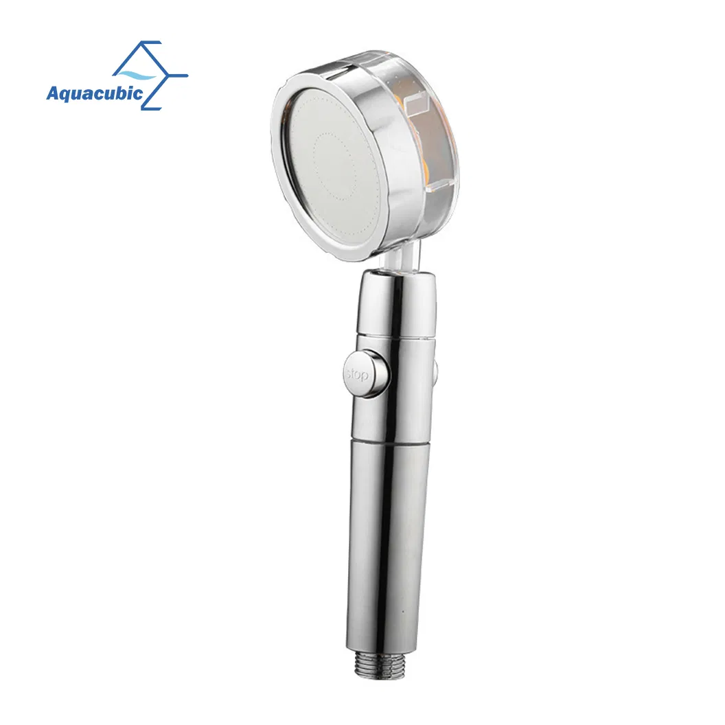 High Pressure Spray Nozzle with Fan Turbocharged Shower Head 360 Degrees Rotating Ionic Filter Handheld Shower Head