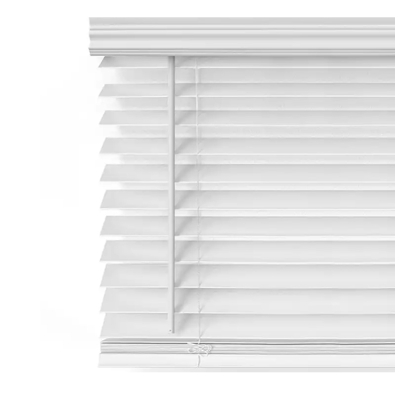 Cordless 2 Inch PVC Faux Wood Blinds with Customized Valance
