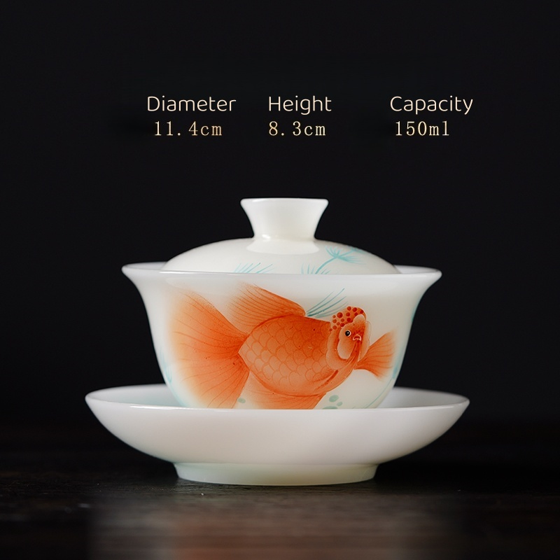 Chineae Design Ceramic Bowl Mug for Gift Porcelain Tea Cup Sets with Lid for Drink