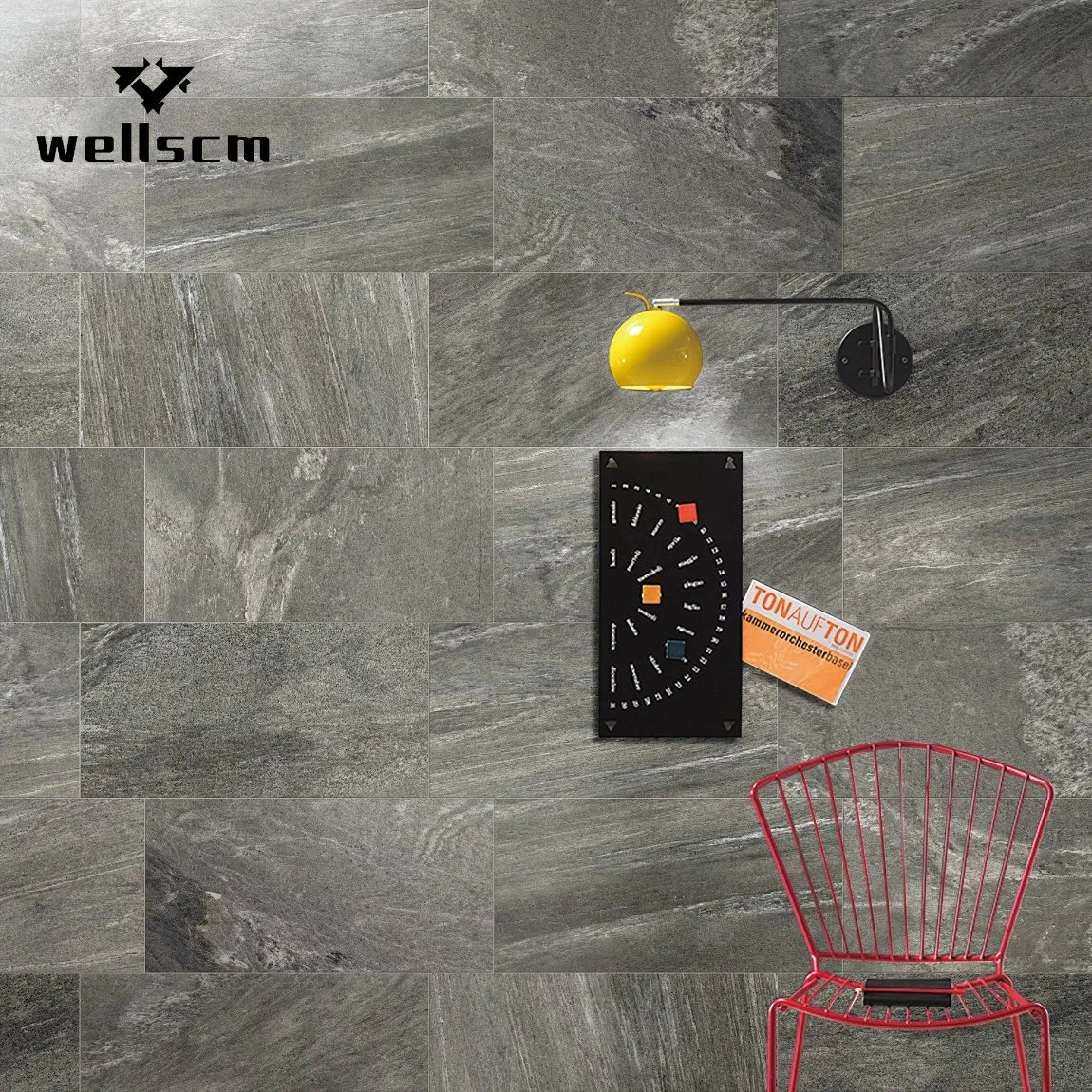 Beige Non Slip Rustic Bathroom Tile Indoor Kitchen Floor Tile for Bedroom Outdoor Wall Ceramic Tiles