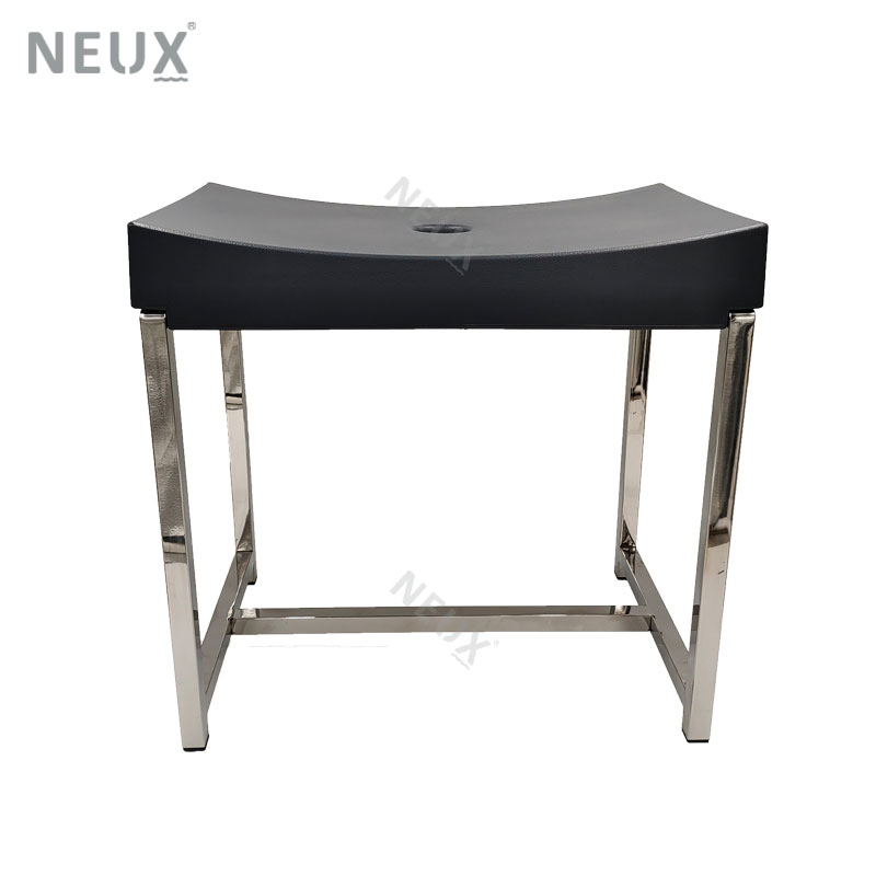 High Quality Wholesale Shower Room Chair Dark Grey Toilet Seat 304 Stainless Steel Stool
