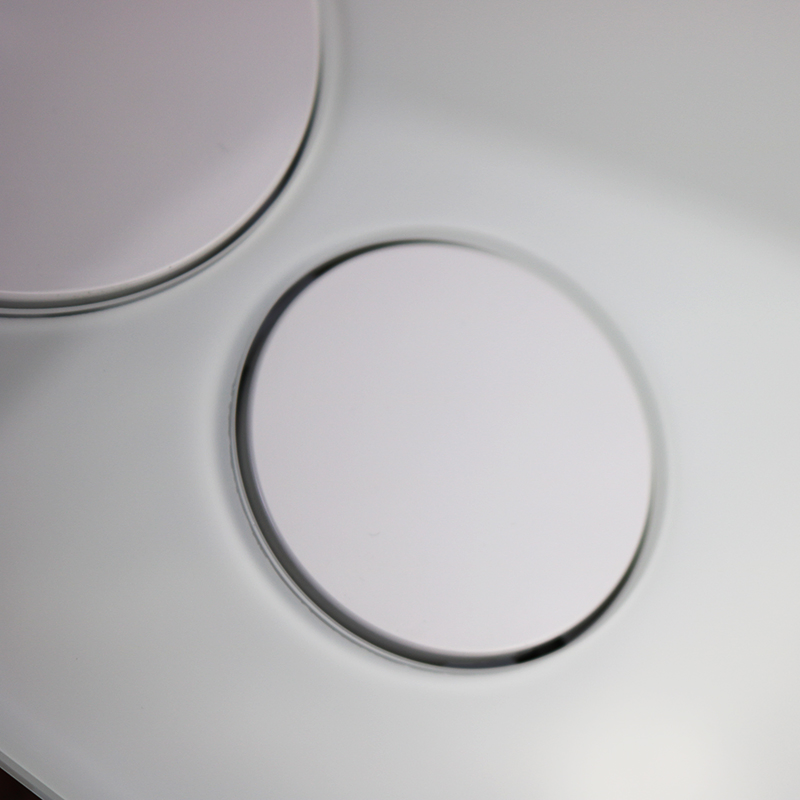 ABS concealed tank toilet button white glass Smart bathroom concealed plastic wall flush button panel