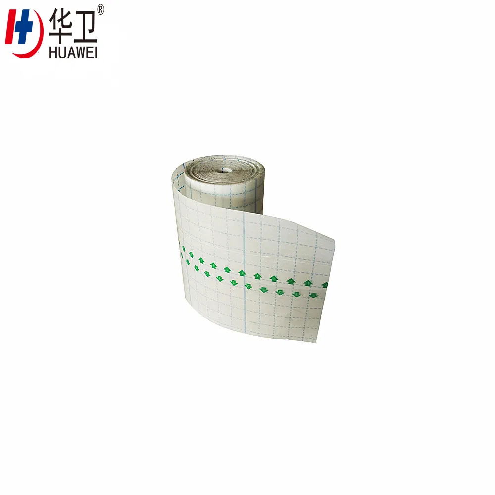 Medical Acrylic Adhesive Anti-Bacterial PU Film Dressing Tape Roll