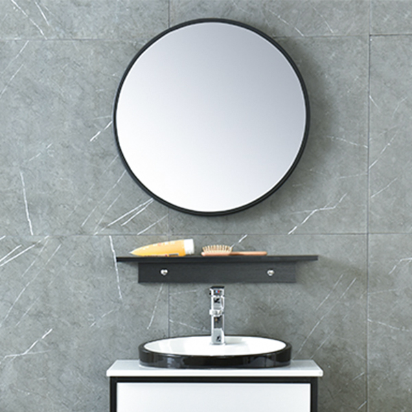 Antique Bathroom Vanity MDF Classical Bathroom Cabinet Mirrored Solid Wood Paint Material Cabinet