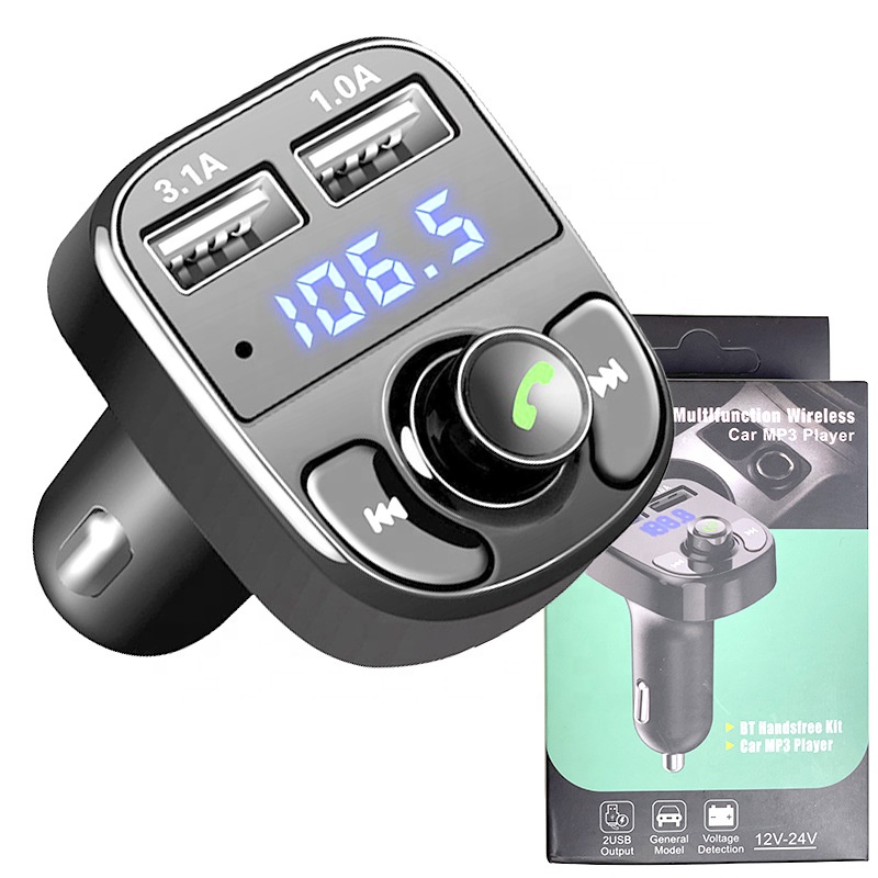 FM трансмиттер автомобильный X8 Bluetooth MP3 с зарядкой