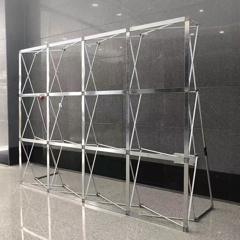 Foldable Wall for Exhibition Aluminum Pop up Display Stand 3X3, 3X4, 3X5 Backdrop Banner Stand for Exhibition/Tradeshow/Fair Booth