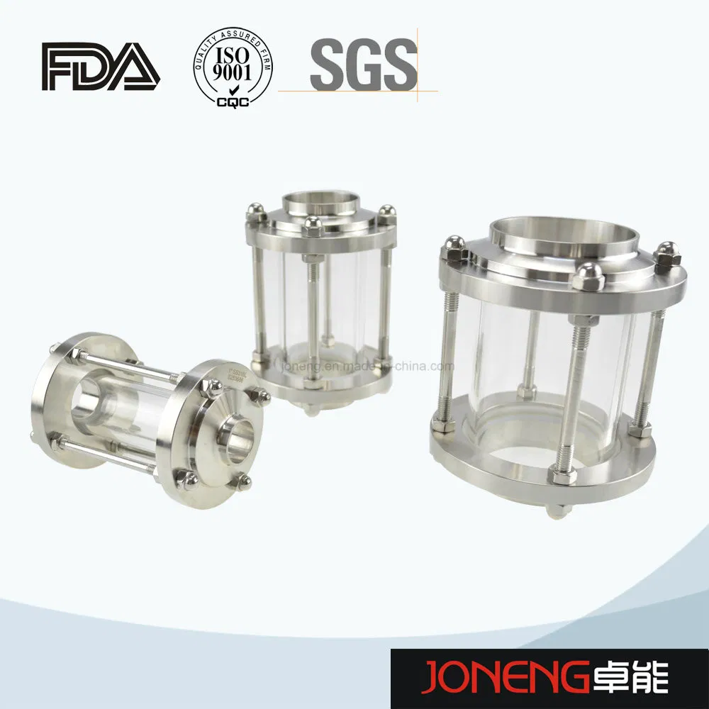 Hastelloy Sanitary Round Union Pipe Fitting Type Pressure Manhole with Sight Glass Tank Accessory (JN-SG2002)