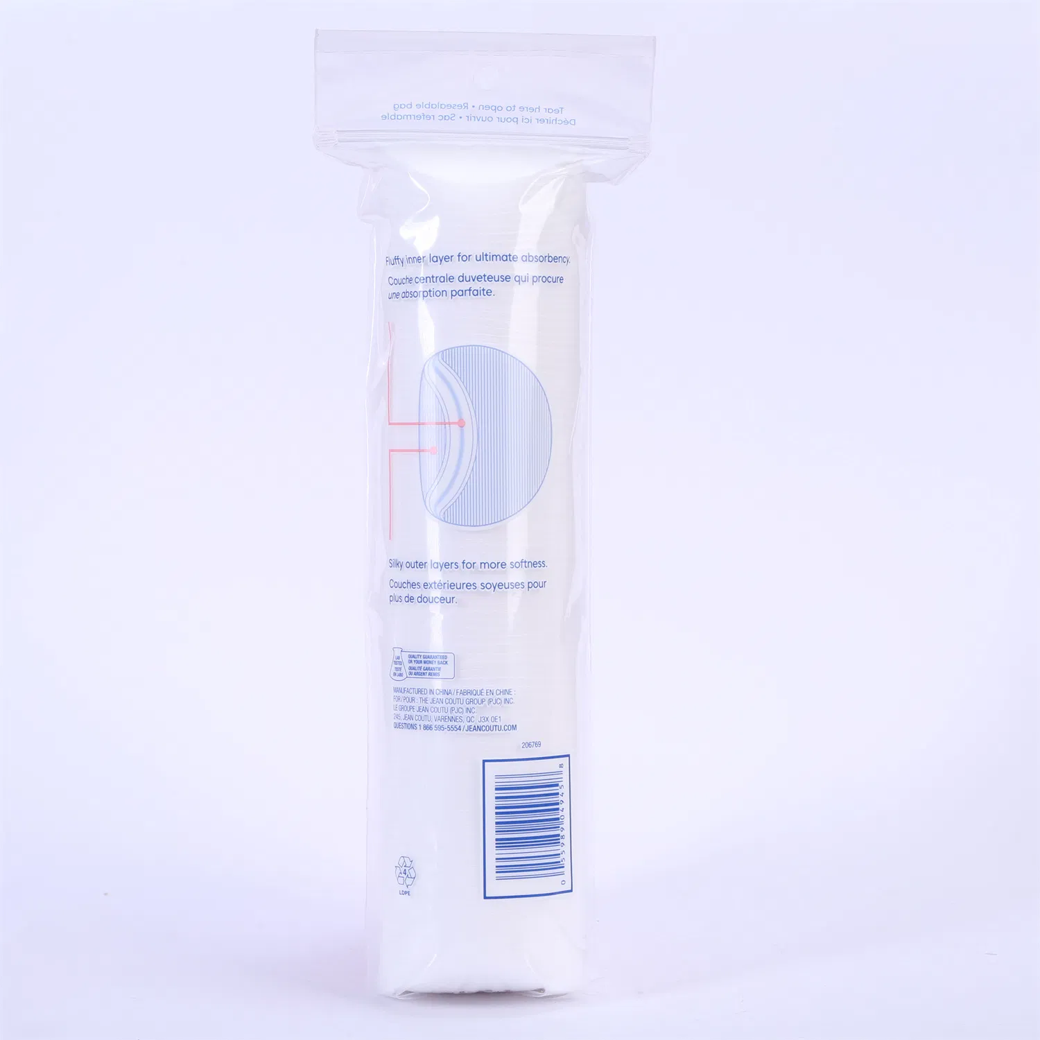 Basic Customization Wholesale Cosmetic Pads Natural Round Cotton Pad for Makeup