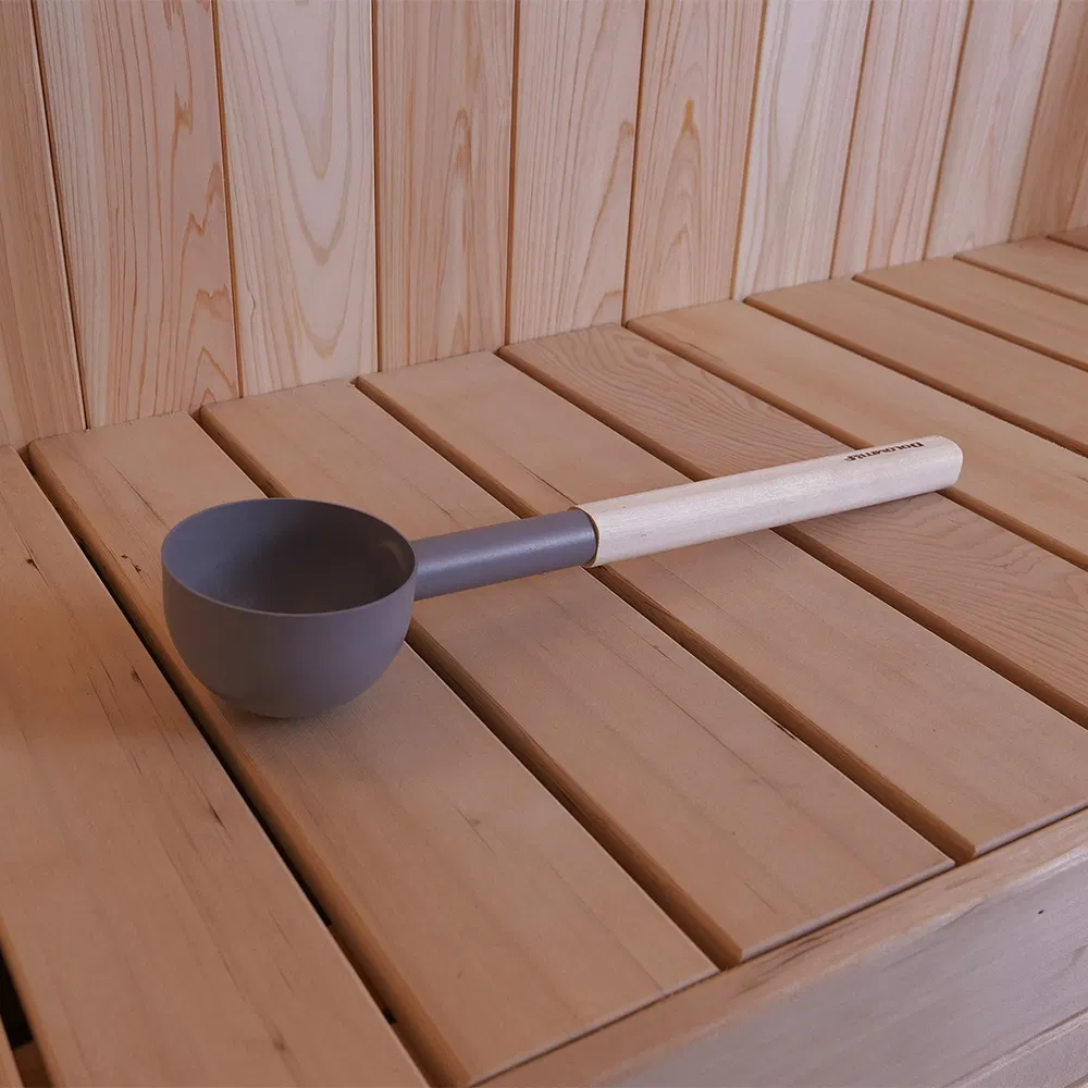 4-Piece Accessories Sauna Essentials Bucket Ladle Humidity Gauge & Hourglass