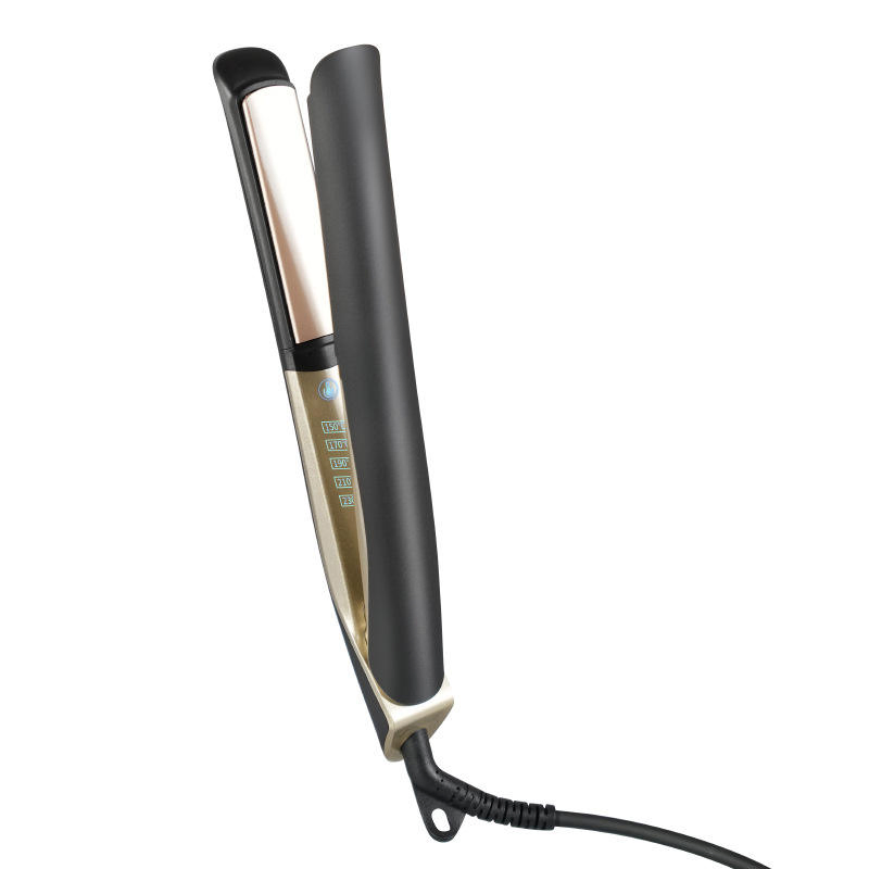 Save on Hot-Selling Hair Straightener Curling Iron with Elegant Lines Design, Features Fast Heating, Clear LED Display & Premium Ceramic Plates, Electric Power