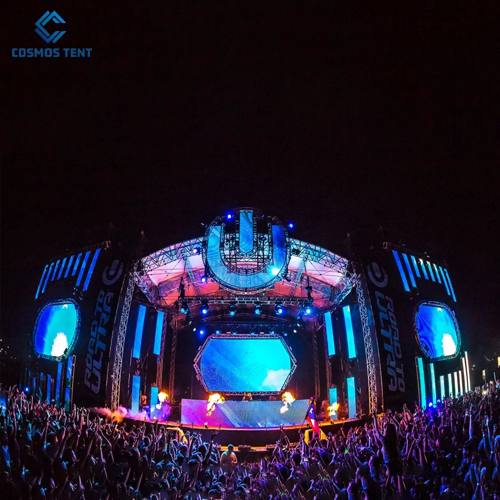 Outdoor Aluminum Stage Truss Roof Structure System Square Spigot Truss Display