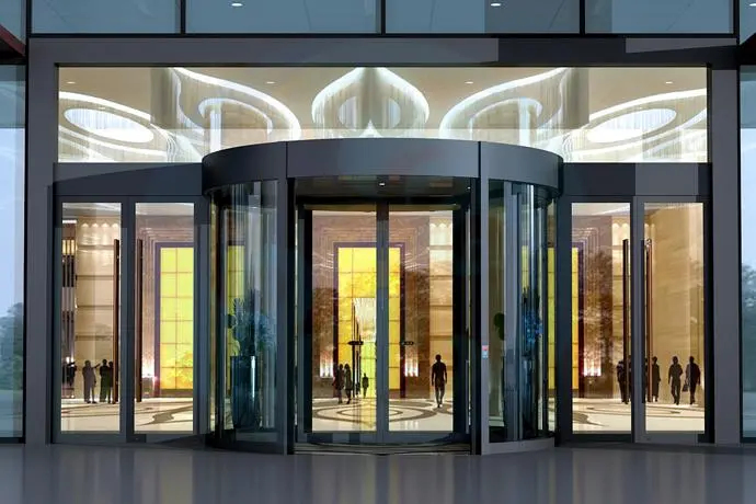 Factory Price 2 Wings Automatic Revolving Door for Commercial Building Entrance Glass Revolving Door