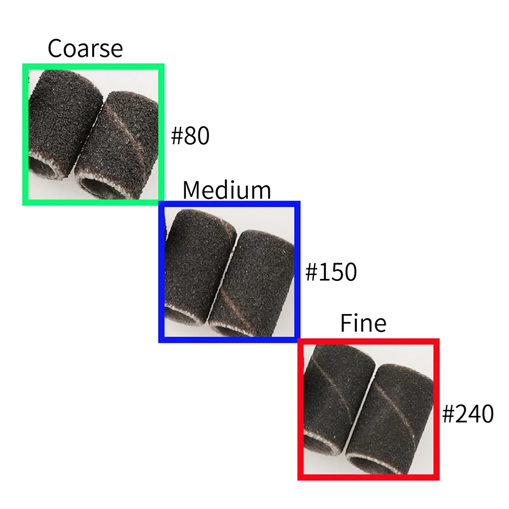 Brown Black Zebra Yellow Pink Purple Red Green Sanding Bands for Nail Drill Bits