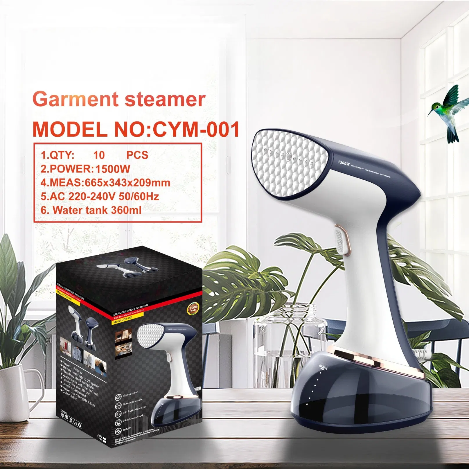 Handheld Steamer Portable Clothes Hanger Steam Iron High Power Practical Plug-in Steam Iron for Home and Hotel