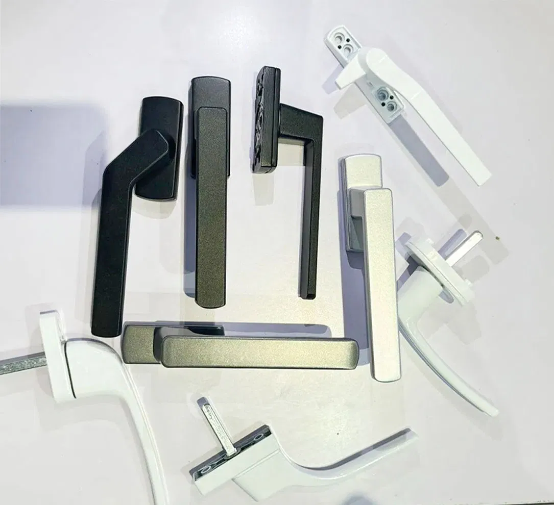 Multi Points Casement Door and Window Aluminum Handle with Lock 7-Shape