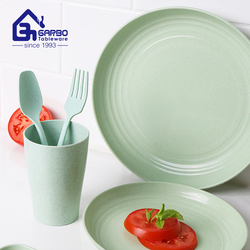 Wheat Straw Cups Set with Jug Different Colors Plastic Food Safe Stackable Mugs Water Drinking Set Kids Water Cups