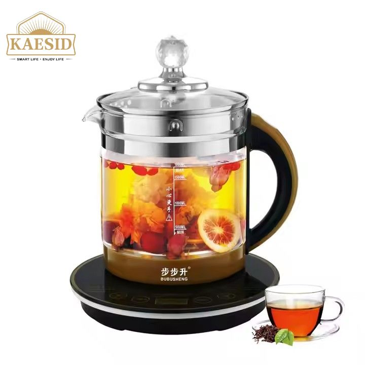 Factory Customized Food Grade Glass Body Multi-Purpose Electric Kettle with Water Level for Home Boiling