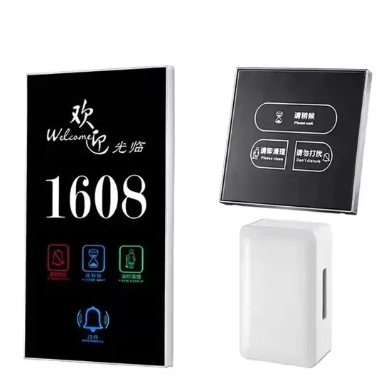 Wireless Hotel Dnd Outdoor Unit Custom Glass Door Sign Doorplate in Hotel Smart Room