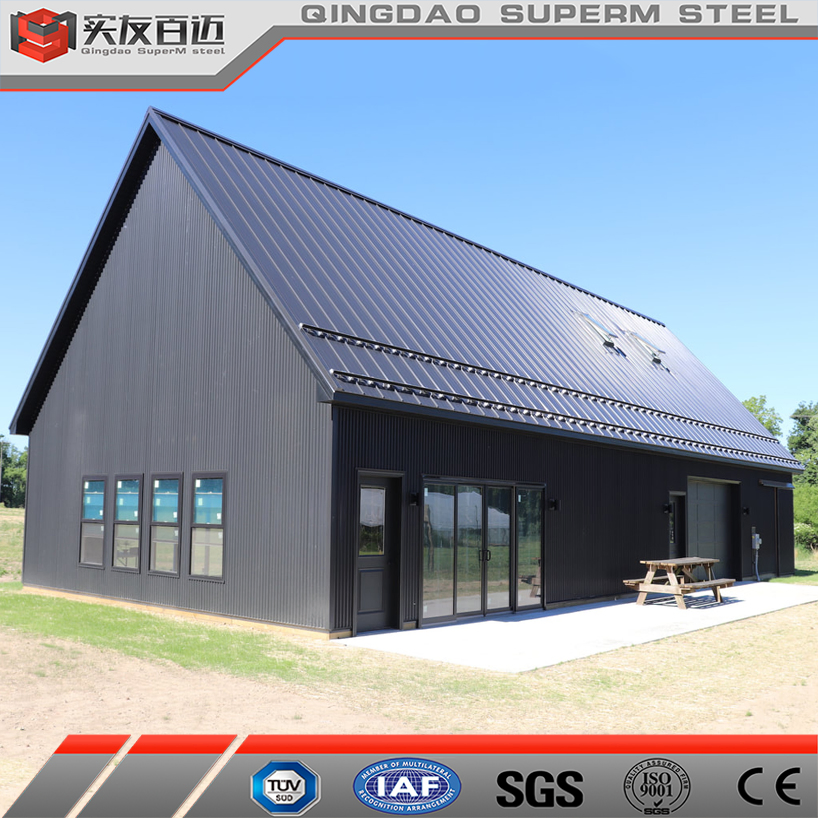 Prefabricated House Price Galvanized Steel Structure Metal Prefab Pole Barn Building Home Prefab Luxury Apartment Materials Pre-Engineered Garage Warehouse