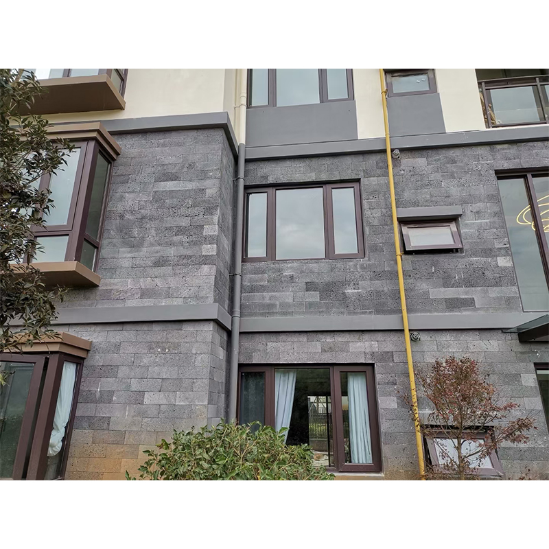 Hainan Honed Natural Basalt Stone Volcanic Tile with Hole for Wall Cladding Panel and Paving Tile